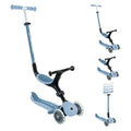 Globber® Zložljivi otroški skiro GO UP Active ECO s svetlečimi kolesi Blueberry Globber