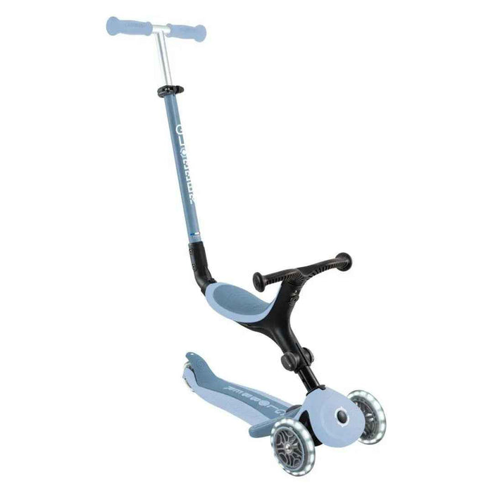 Globber® Zložljivi otroški skiro GO UP Active ECO s svetlečimi kolesi Blueberry Globber