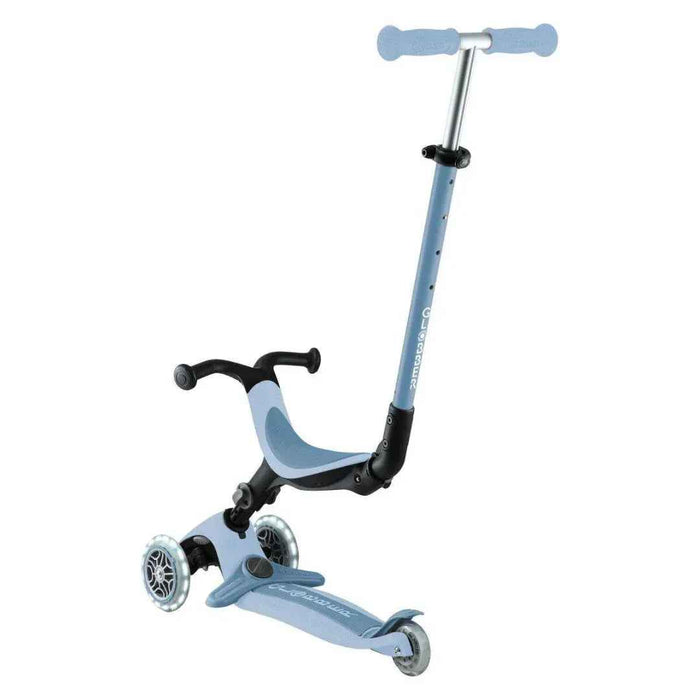 Globber® Zložljivi otroški skiro GO UP Active ECO s svetlečimi kolesi Blueberry Globber
