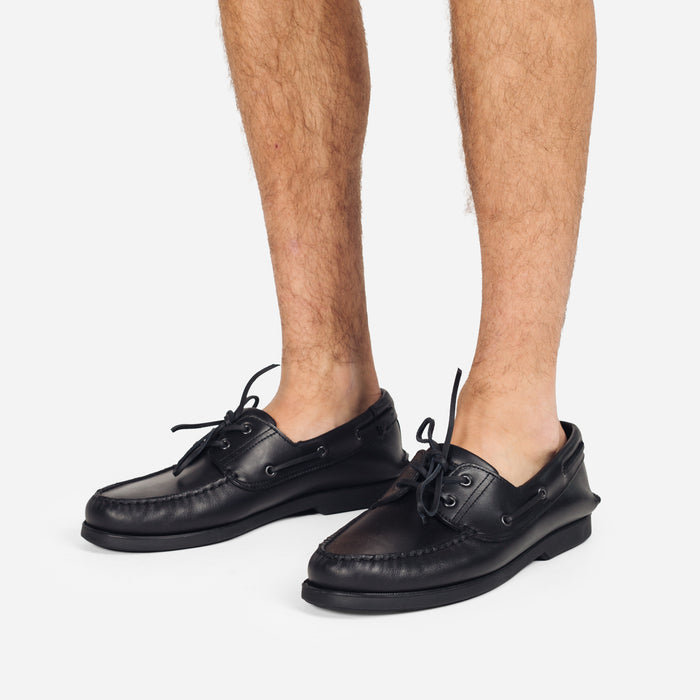 GLOUCESTER BOAT SHOE - BLACK