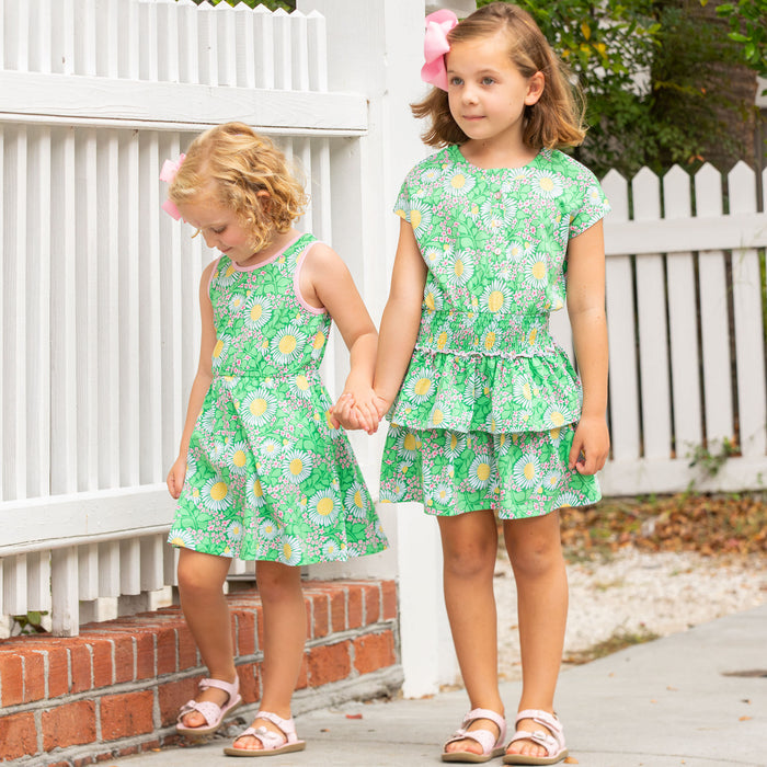 Green Meadow Smocked Waist Dress