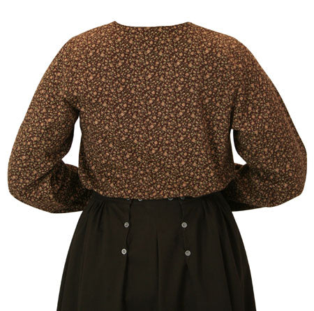 Greta Blouse - Brown Calico