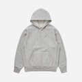 HALF BUTTON HOODIE - HEATHER GREY