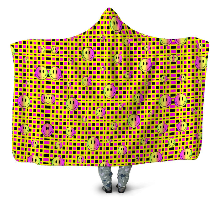 Happy Plaid Hooded Blanket Sartoris Art Epic Hoodie