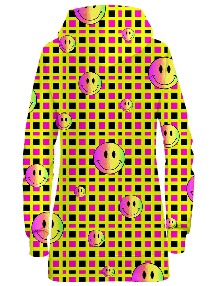 Happy Plaid Hoodie Dress Sartoris Art Epic Hoodie