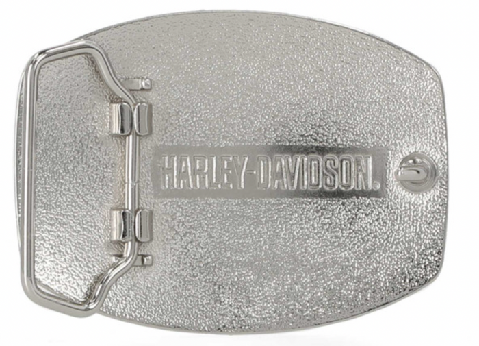 Harley-Davidson® Women's Bar & Shield Embellished Belt Buckle – Brushed Nickle