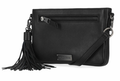 Harley-Davidson® Women's Classic Leather Hip Bag w/ Tassel & Strap - Black