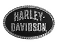 Harley-Davidson® Women's Oval Embellished Belt Buckle - Antique Nickle Finish