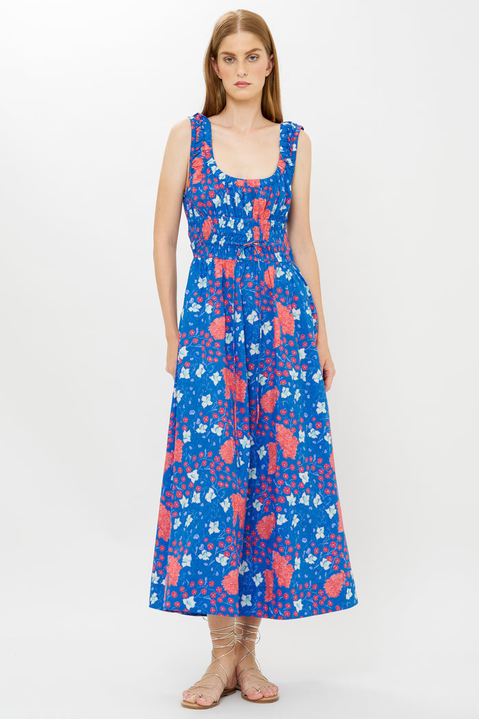 Harper Dress- Fleur Blue