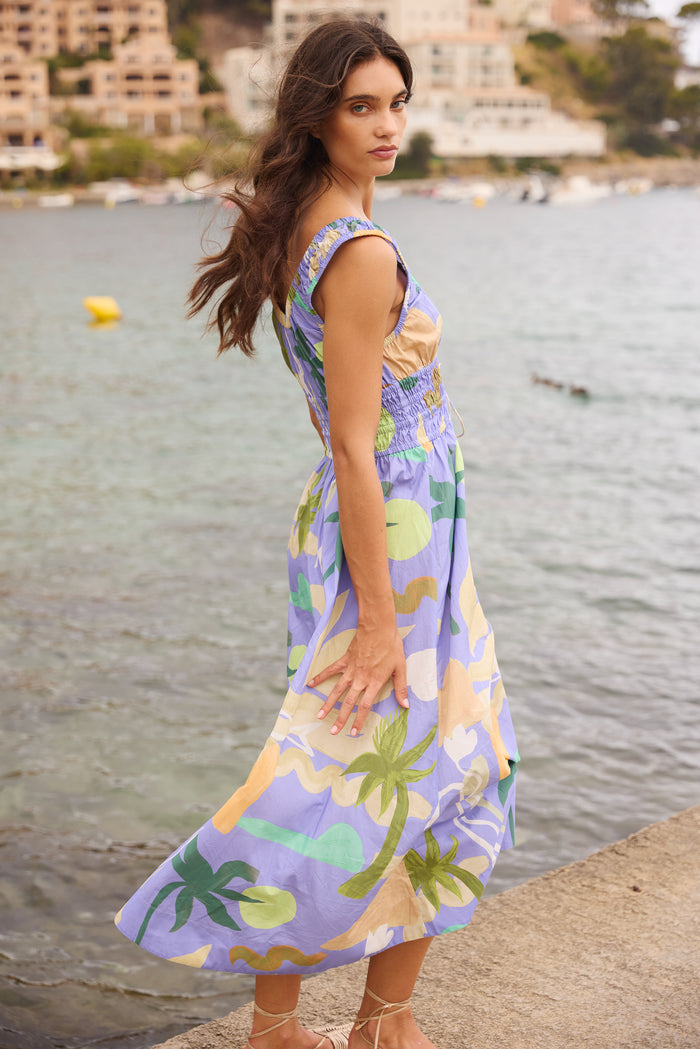 Harper Dress- Paradiso Blue
