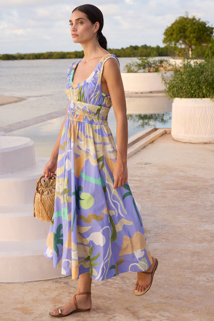 Harper Dress- Paradiso Blue
