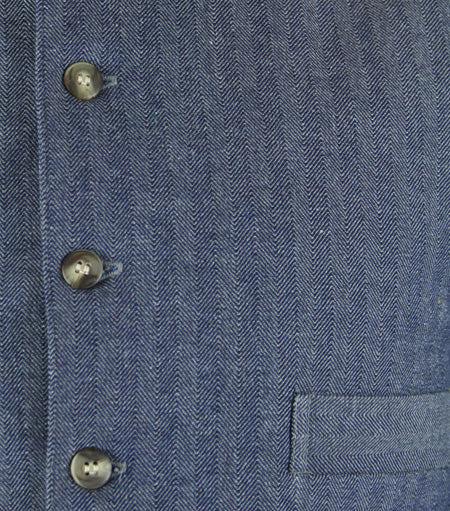 Hartman Work Vest - Blue Herringbone