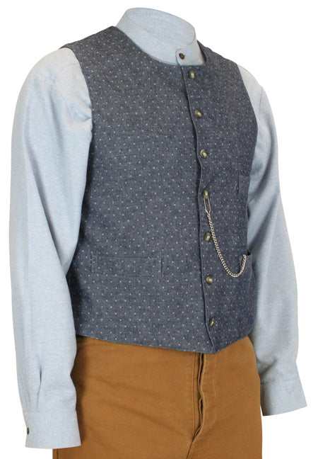 Hartman Work Vest - Navy Diamond Dot