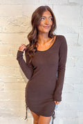 Hazelnut Harvest Dress, Long Sleeve Dress, Brown Mini Dress, Dresses, Women's Dresses, Adeline Boutique, Dallas Boutique, Boutique Dresses, Fall and Winter Dresses