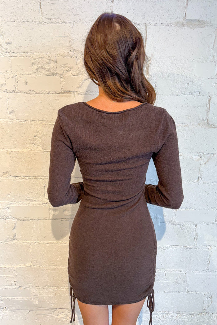 Hazelnut Harvest Dress, Long Sleeve Dress, Brown Mini Dress, Dresses, Women's Dresses, Adeline Boutique, Dallas Boutique, Boutique Dresses, Fall and Winter Dresses