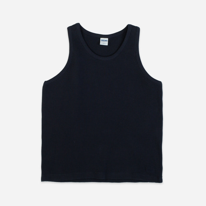 HEAVY WAFFLE TANK TOP - DARK NAVY