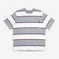 HEAVYWEIGHT STRIPED T-SHIRT - WHITE/GREY