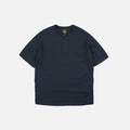 HENLEY HALF T-SHIRT - NAVY