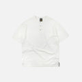 HENLEY HALF T-SHIRT - WHITE