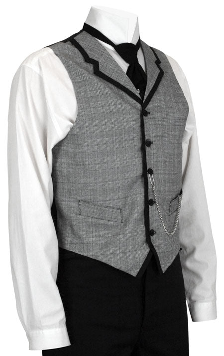 Higgins Vest - Black/White Plaid