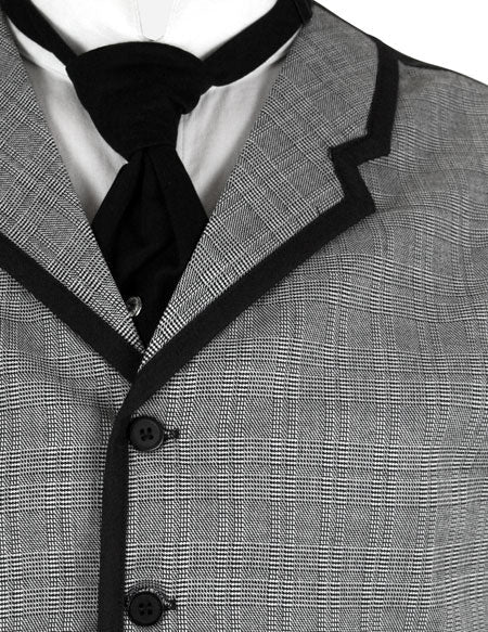 Higgins Vest - Black/White Plaid