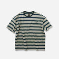HORIZON STRIPE HALF T-SHIRT - DARK GREEN