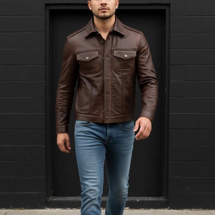 Horsa Jacket - SALE Brown - Nappa Leather