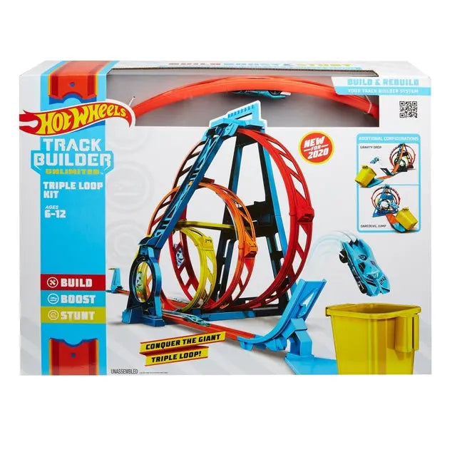 Hot Wheels - Track Builder Unlimited Triple Loop - Kids On Wheelz