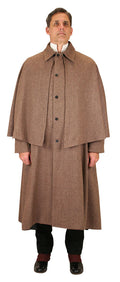 Inverness Coat - Brown Herringbone Tweed