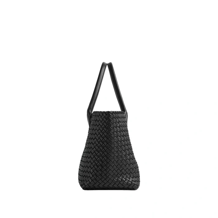 Italian Leather Handwoven Tote Bag