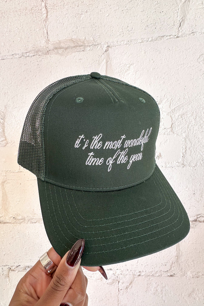 It's The Most Wonderful Time Of The Year Trucker Hat, Trucker Hat, Hat, Holiday Hat, Adeline Boutique