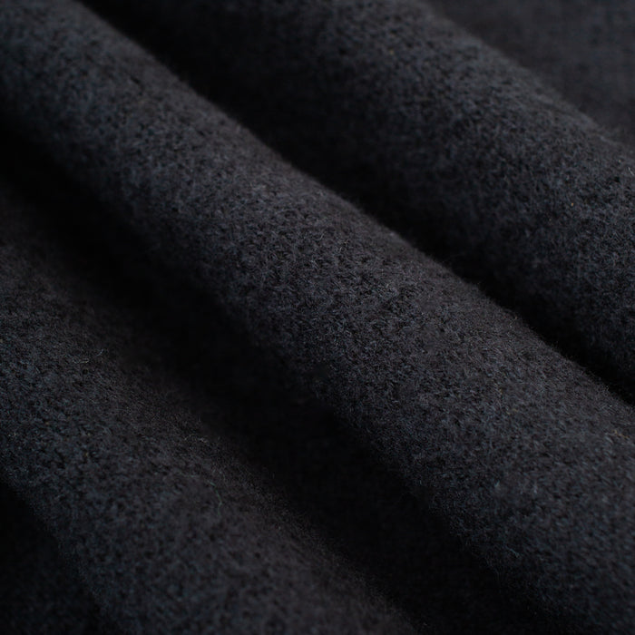 JACQUARD MOTIF ZIP CARDIGAN - BLACK