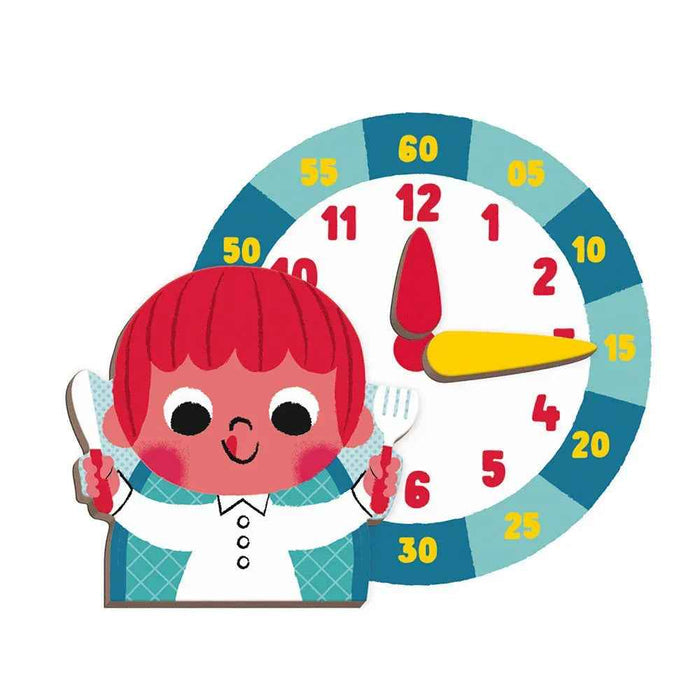 Janod® Magnetna igra Learn to Tell The Time Janod