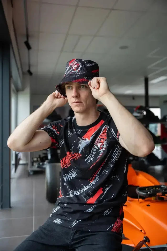 Jarno Opmeer - Bucket Hat - TRACKS - Black - Sim Race Webshop B.V.
