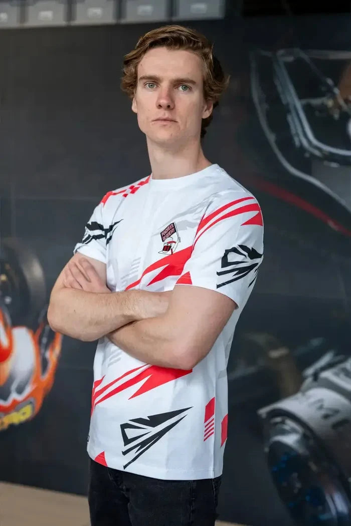Jarno Opmeer - T-shirt - INDICATOR - White - Sim Race Webshop B.V.