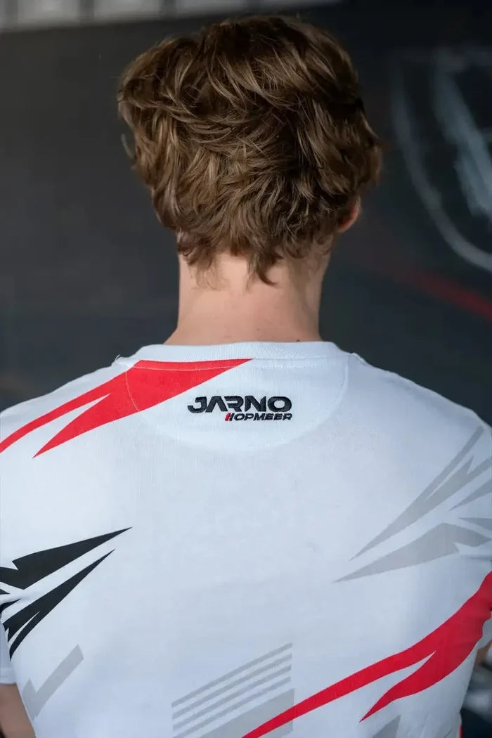 Jarno Opmeer - T-shirt - INDICATOR - White - Sim Race Webshop B.V.