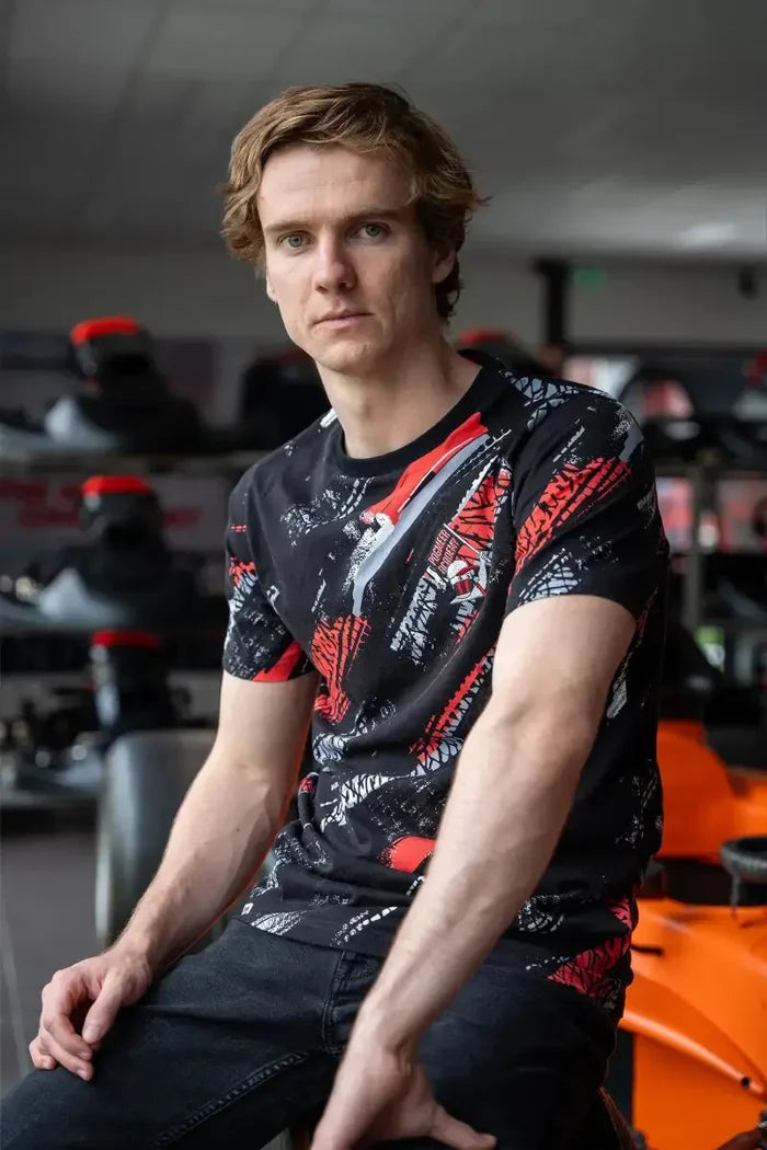 Jarno Opmeer - T-shirt - TRACKS - Black - Sim Race Webshop B.V.