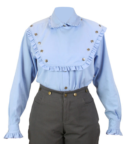 Josie Bib Blouse - Blue