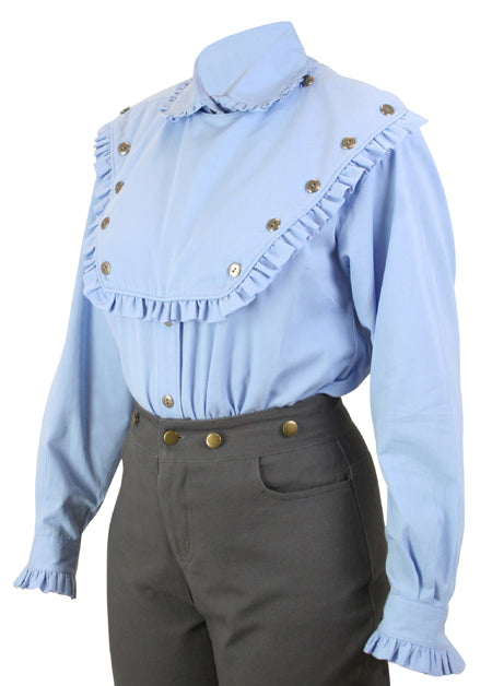 Josie Bib Blouse - Blue