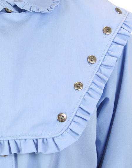 Josie Bib Blouse - Blue