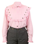 Josie Bib Blouse - Pink Check