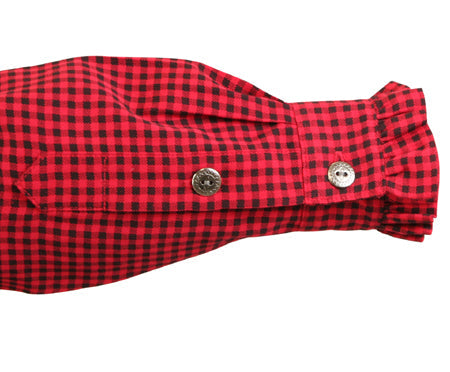 Josie Bib Blouse - Red Check