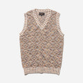 KASURI INDIGO DYED JACQUARD VEST - BEIGE