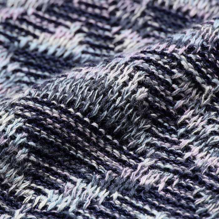 KASURI INDIGO DYED JACQUARD VEST - NAVY