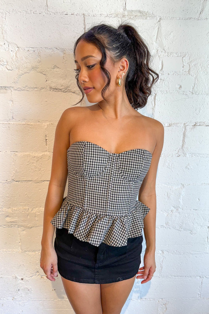 Keep Me In Check Top, checkered Top, Summer Tops, Adeline Boutique, Dallas Boutique, Boutique Clothing