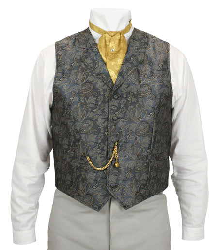 Kelton Vest - Gray Paisley