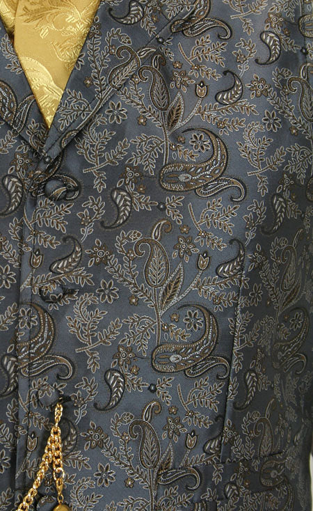 Kelton Vest - Gray Paisley