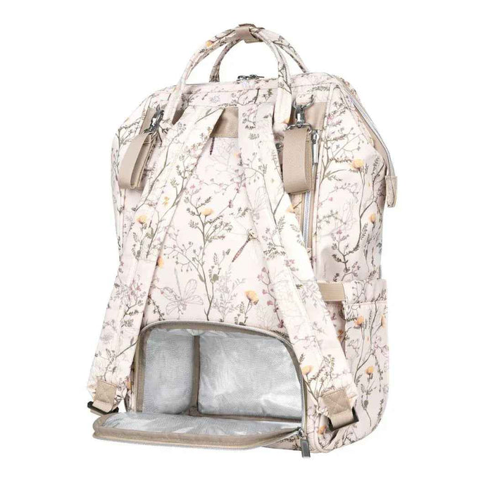 KikkaBoo® Previjalni nahrbtnik Siena Luxe Secret Garden Beige KikkaBoo