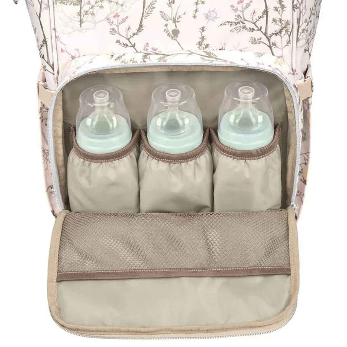 KikkaBoo® Previjalni nahrbtnik Siena Luxe Secret Garden Beige KikkaBoo