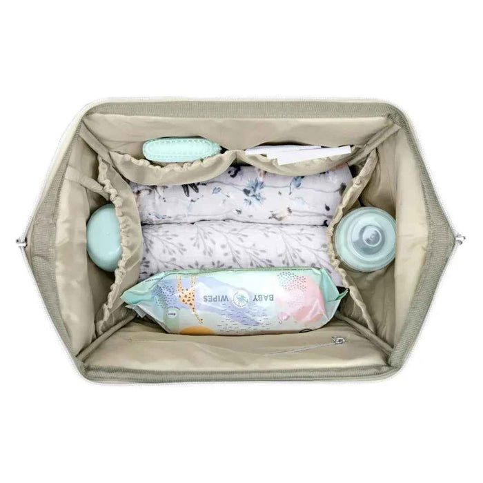 KikkaBoo® Previjalni nahrbtnik Siena Luxe Secret Garden Beige KikkaBoo